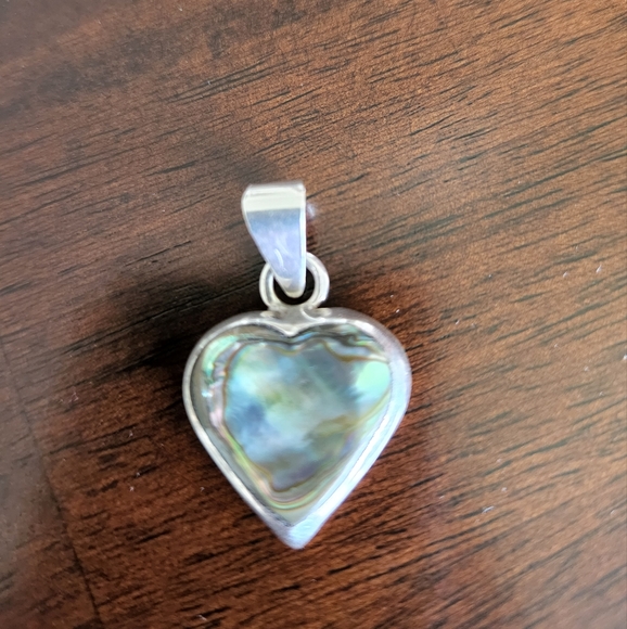 925 Sterling Silver Abalone Pendant - Picture 1 of 5